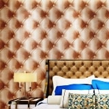 Wallpaper with leather and fur effect