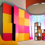 Self-adhesive film for cabinets