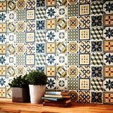 Wallpaper under tiles